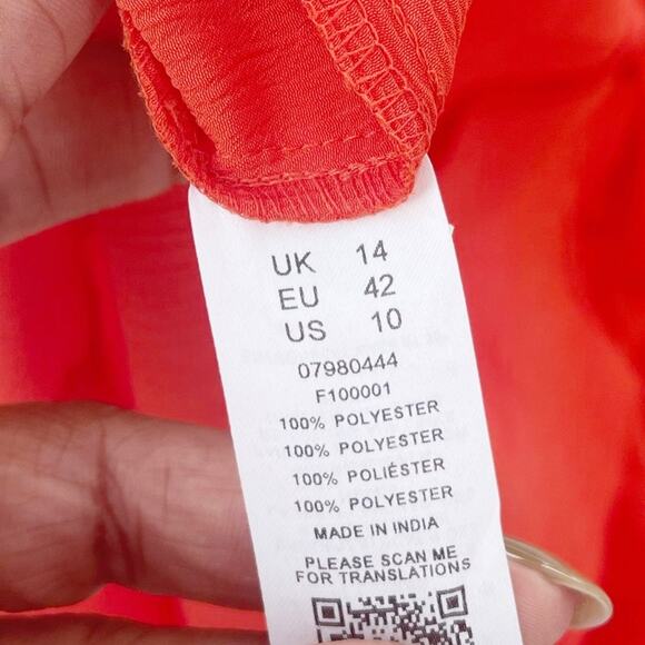 ASOS COLLUSION cheese cloth fit and flare puffed out sleeves dress Size 10 - Picture 4 of 5